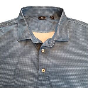 FootJoy Mens Golf Polo Shirt SX 2XL Blue Print – No Logo